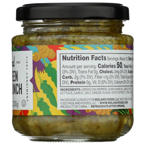Roland Hot Green Chili Crunch - 7 oz