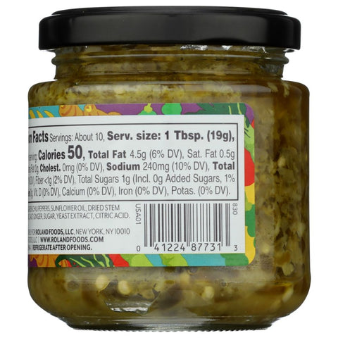 Roland Hot Green Chili Crunch - 7 oz