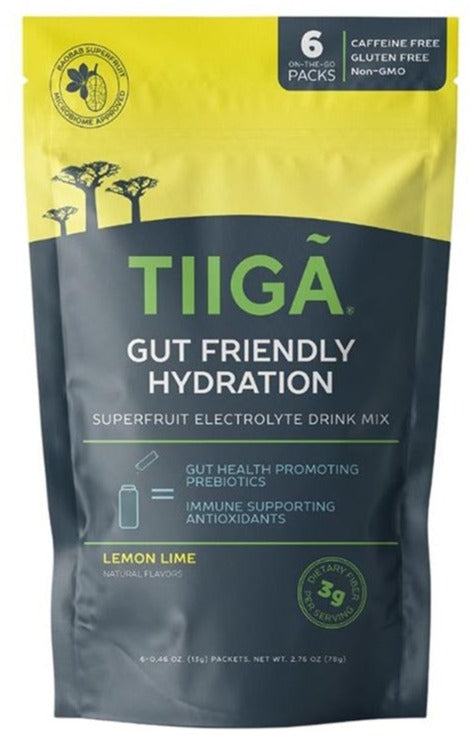Tiiga Gut Friendly Hydration Lemon Lime - 2.76 oz | Pantryway