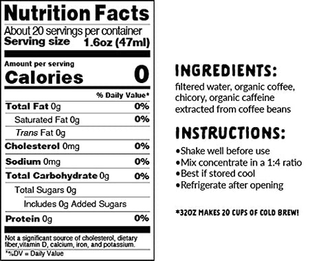 Explorer Cold Brew Concentrate The Maverick Extra Caffeine - 32 fl oz