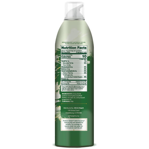 4th & Heart Grass Fed Ghee Spray Original - 5 fl oz