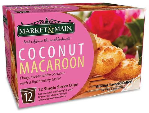 Market And Main Coffee Coconut Macaroon Pods - 12 ct | Market And Main Coffee | market main coffee | market & main k cups | market and main coconut macaroon coffee | Pantryway