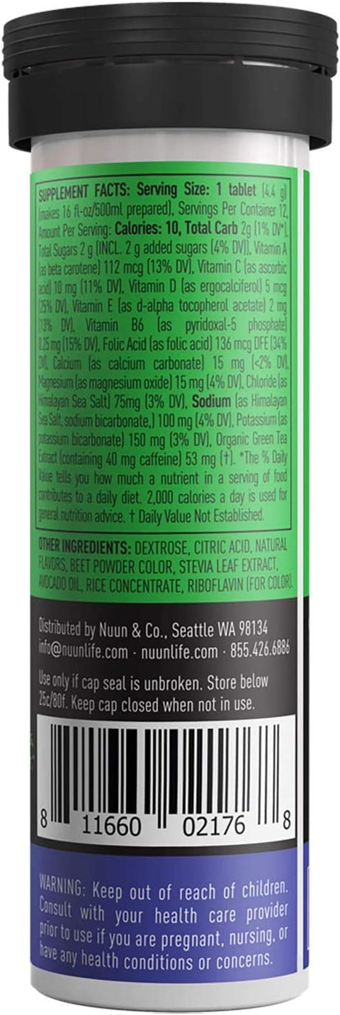 Nuun Hydration Vitamins + Caffeine Blackberry Citrus - 12 ct