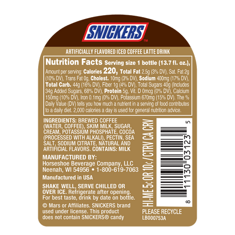 Victor Allens Snickers Iced Coffee - 13.7 fl oz