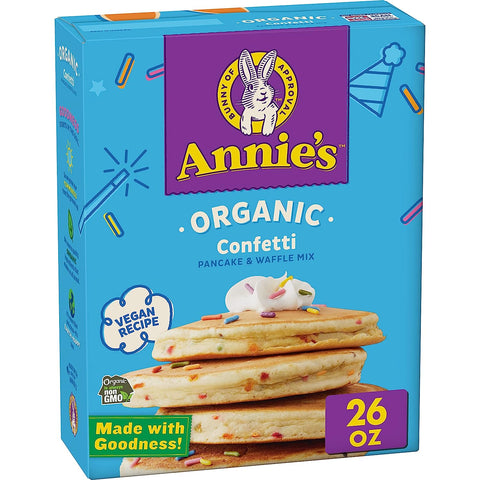 Annie's Homegrown Confetti Pancake & Waffle Mix - 26 oz | Annie's Confetti Pancake Mix | Annie's Organic Confetti Pancake Mix | Annie's Birthday Confetti Pancake Mix | Annie's Homegrown | Pantryway