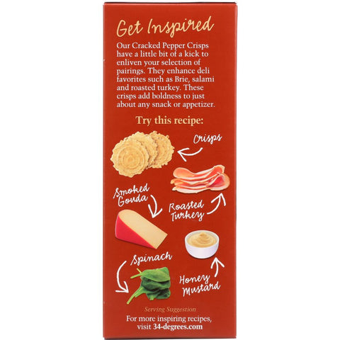 34 Degrees Cracked Pepper Crispbread - 4.5 oz