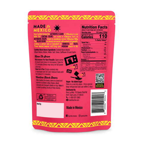 Gran Luchito Cantina Beans Restaurant Style Black Beans - 15 oz