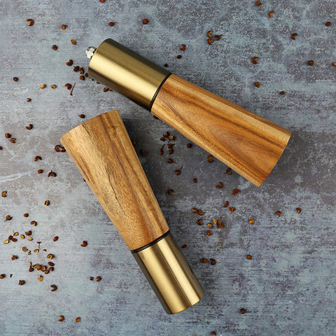 Wood Coarse Salt And Pepper Grinder Set
