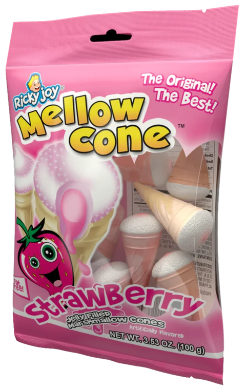 Ricky Joy Mellow Cone Strawberry - 3.53 oz | Ricky Joy | Mellow Cones | Pantryway