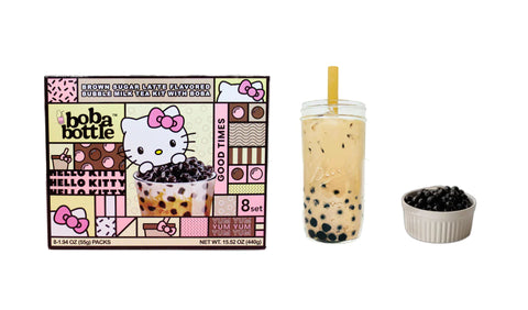 A-Sha Hello Kitty Boba Kit Brown Sugar Milk Tea - 15.52 oz