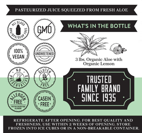 Lakewood Organic Fresh Pressed Pure Aloe Whole Leaf Juice - 32 oz