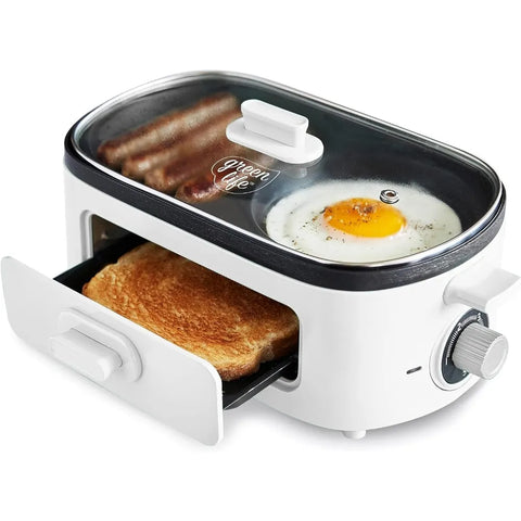 GreenLife 3-in-1 Breakfast Maker Station White | Pantryway