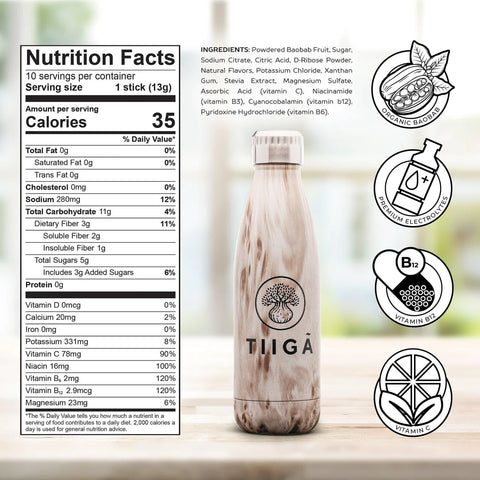 Tiiga Gut Friendly Hydration Orange Mango - 2.76 oz