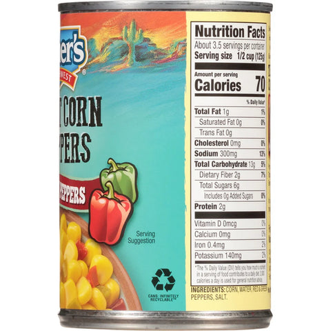 Kuner's Southwest Sweet Corn, Red And Green Peppers - 15 oz