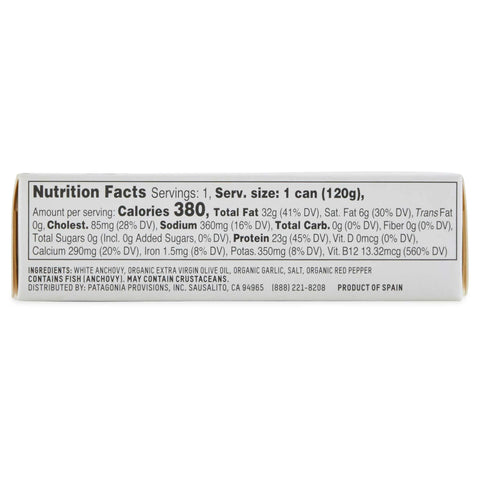 Patagonia Provisions Spanish White Anchovies Roasted Garlic - 4.2 oz