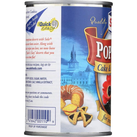 Solo Poppy Seed Filling For Cake & Pastry - 12.5 oz