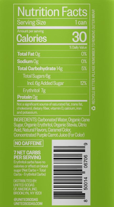 United Sodas Of America Pear Elderflower Soda - 12 fl oz