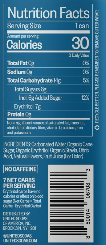 United Sodas Of America Sour Blueberry - 12 fl oz