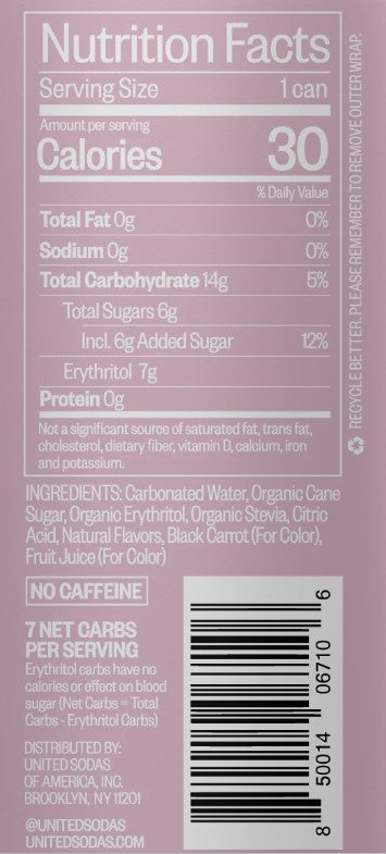 United Sodas Of America White Grape Soda - 12 fl oz