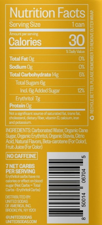 United Sodas Of America Young Mango Soda - 12 fl oz