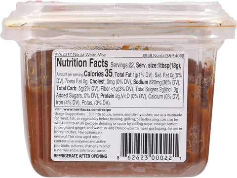 Norita White Miso Soy Bean Paste Al Purpose Seasonings - 14.1 oz