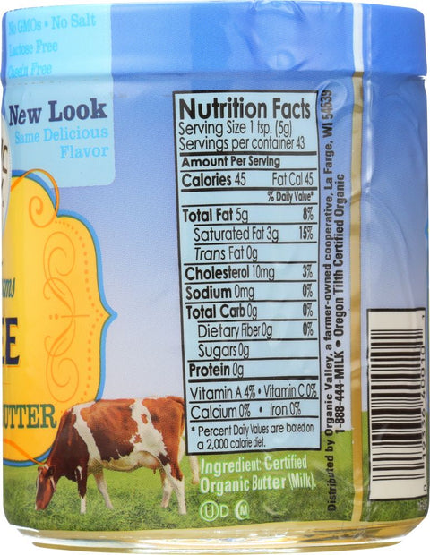 Organic Valley Purity Farms Ghee Clarified Butter - 7.5 oz.