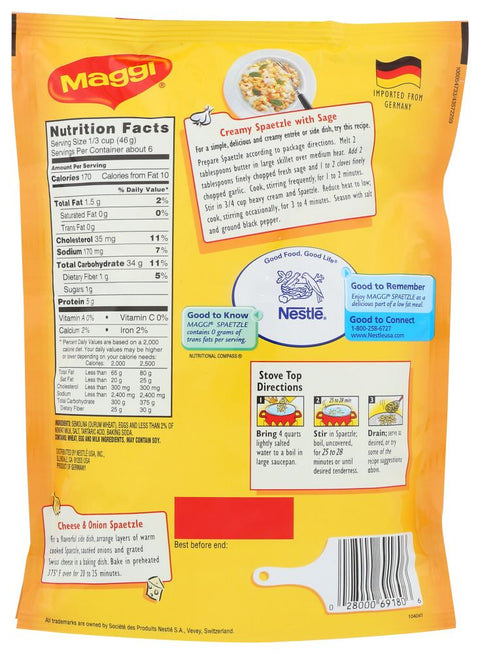 Maggi Spaetzle Authentic German Dumplings Mix - 10.5 oz