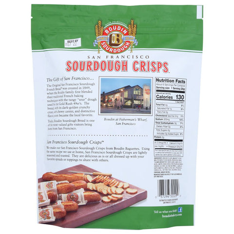 Boudin Sourdough Crisps Asiago Garlic - 6 oz