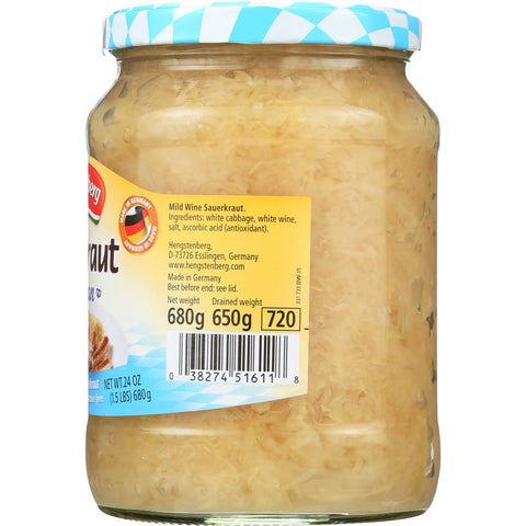 Hengstenberg Bavarian Style Sauerkraut - 24 oz