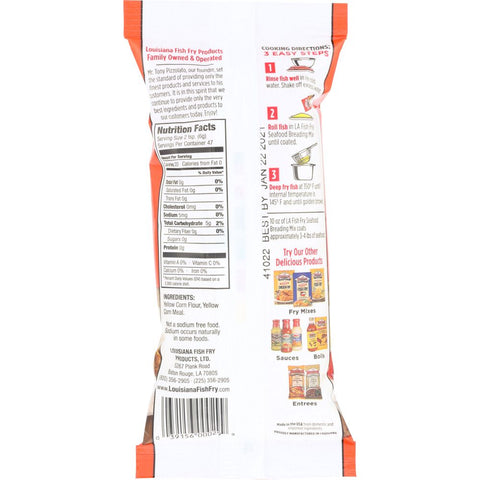 Louisiana Fish Fry No Salt Fish Fry Seafood Breading Mix - 10 oz