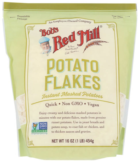 Bob's Red Mill Potato Flakes Instant Mashed Potatoes - 16 oz | red mill potato flakes | potato flakes bob's red mill | ob's red mill dehydrated potato flakes| Pantryway