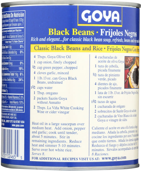 Goya Premium Canned Black Beans - 29 oz.