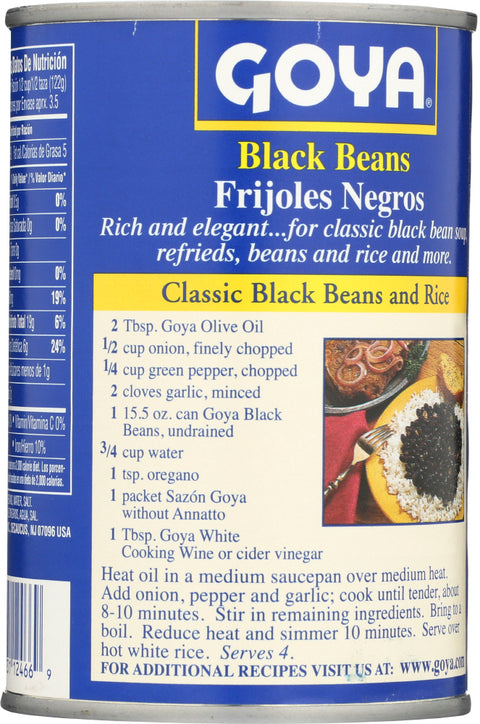 Goya Premium Canned Black Beans - 15.5 oz.
