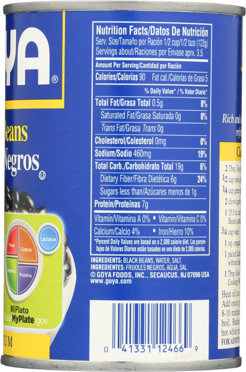 Goya Premium Canned Black Beans - 15.5 oz.