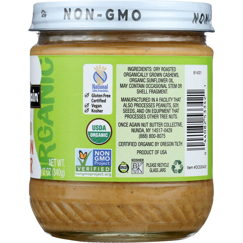 Once Again Cashew Butter Organic Creamy - 12 oz