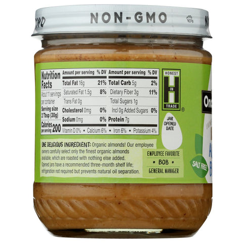 Once Again Almond Butter Organic Creamy Unsweetened & Roasted - 12 oz