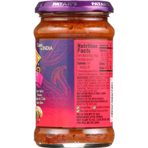 Patak's Concentrated Curry Paste Hot - 10 oz