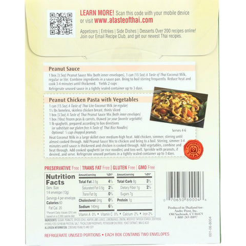 A Taste of Thai Peanut Sauce Mix - 3.5 oz