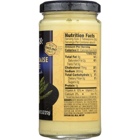 Reese Hollandaise Sauce Buttery & Smooth - 7.5 oz
