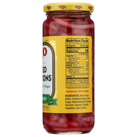 Vigo Marinated Pickled Onions Red Sweet & Tangy - 12 oz
