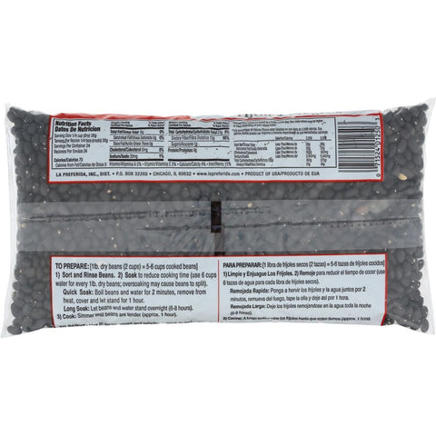 La Preferida Black Beans Frijoles Negros - 2 lb