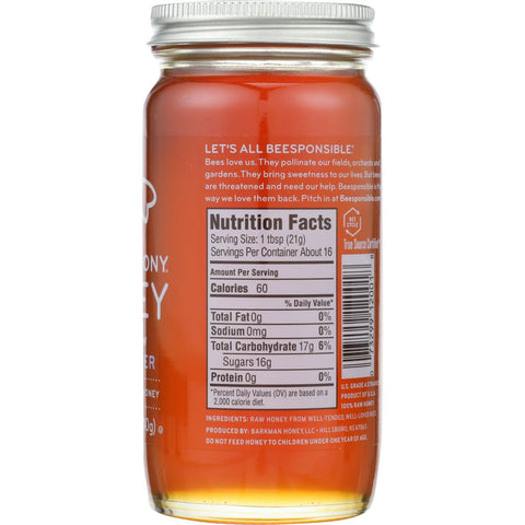 Bee Harmony Honey American Raw Wildflower - 12 oz