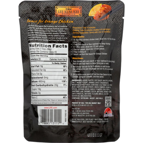 Lee Kum Kee Panda Brand Orange Chicken Sauce - 8 oz