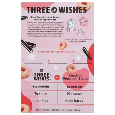 Three Wishes Grain Free Cereal Cinnamon - 8.6 oz