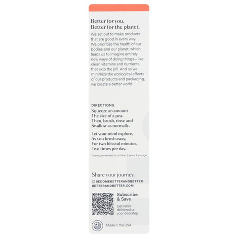Better And Better Toothpaste Energy - 3.4 oz