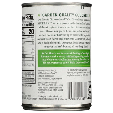 Del Monte Grown Good Cut Green Beans - 14.5 oz