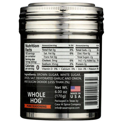 Casa M Spice Whole Hog Pork Seasoning Shaker - 6 oz