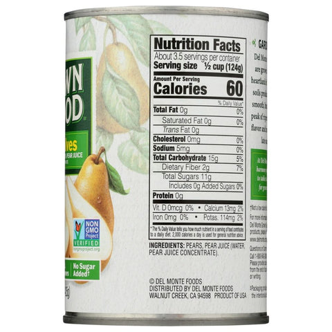 Del Monte Grown Good Pear Halves - 15 oz