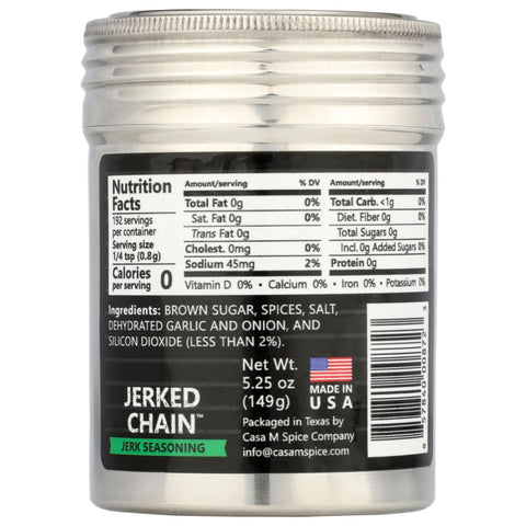 Casa M Spice Jerk Chain Jerk Seasoning Shaker - 5.25 oz