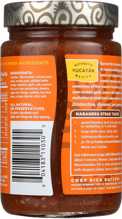 Frontera Roasted Habanero Salsa Hot - 16 oz